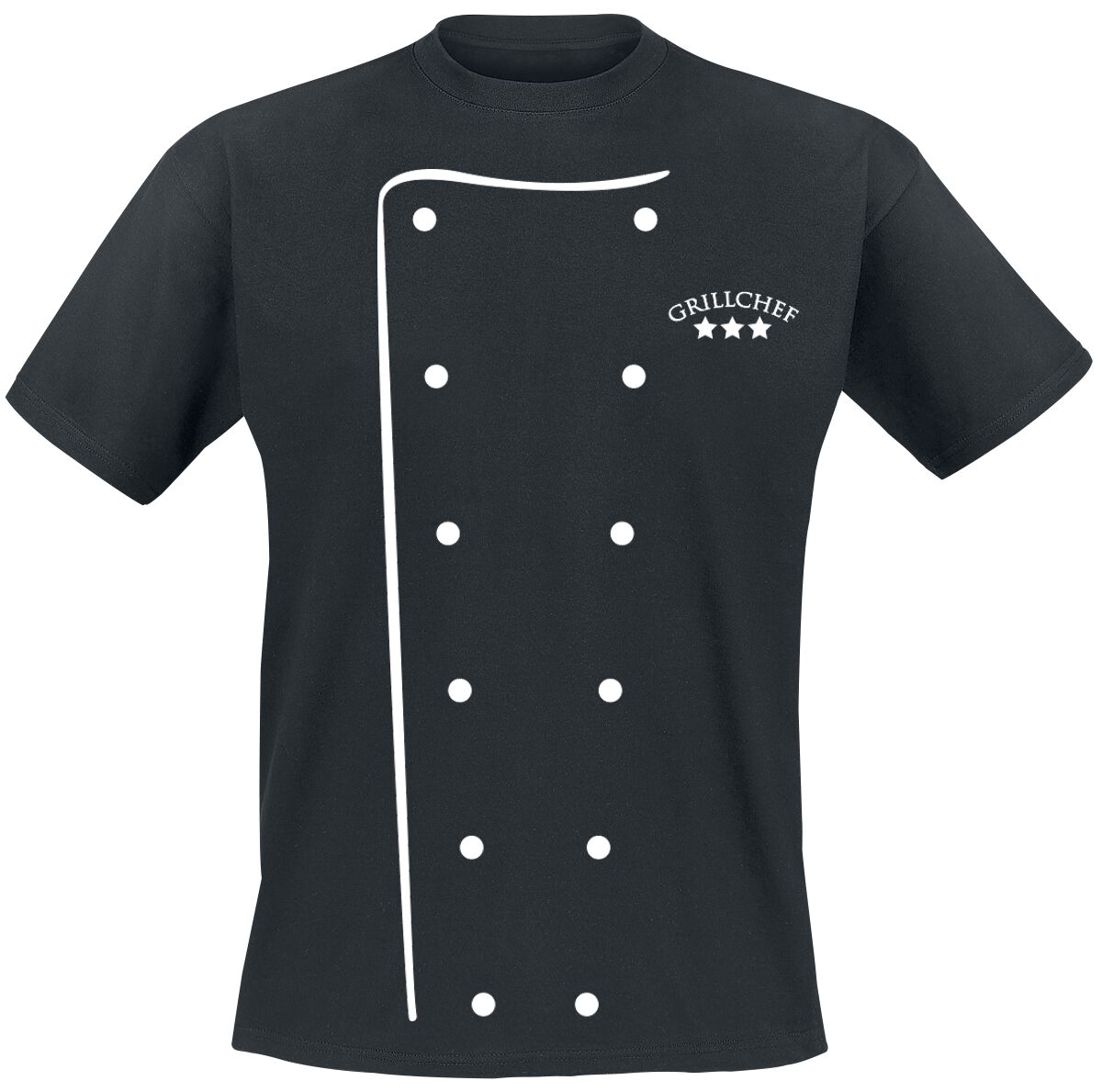 Food T-Shirt - Grillchef - M bis 5XL - für Männer - Größe 3XL - schwarz von Food