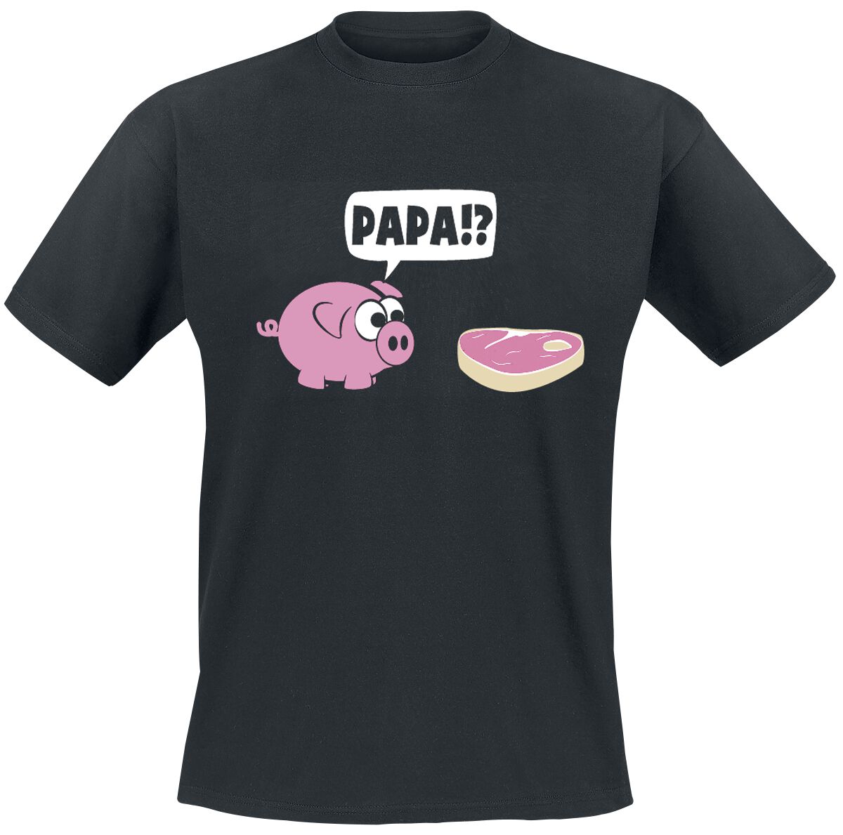 Food T-Shirt - Papa? - S bis 5XL - für Männer - Größe 4XL - schwarz von Food