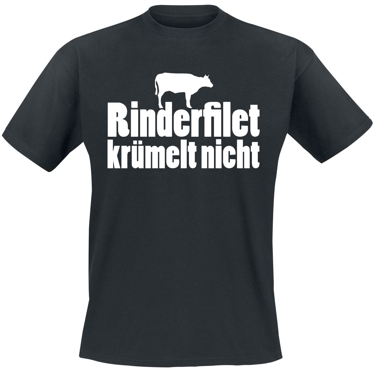 Food T-Shirt - Rinderfilet krümelt nicht - M bis 5XL - für Männer - Größe 4XL - schwarz von Food