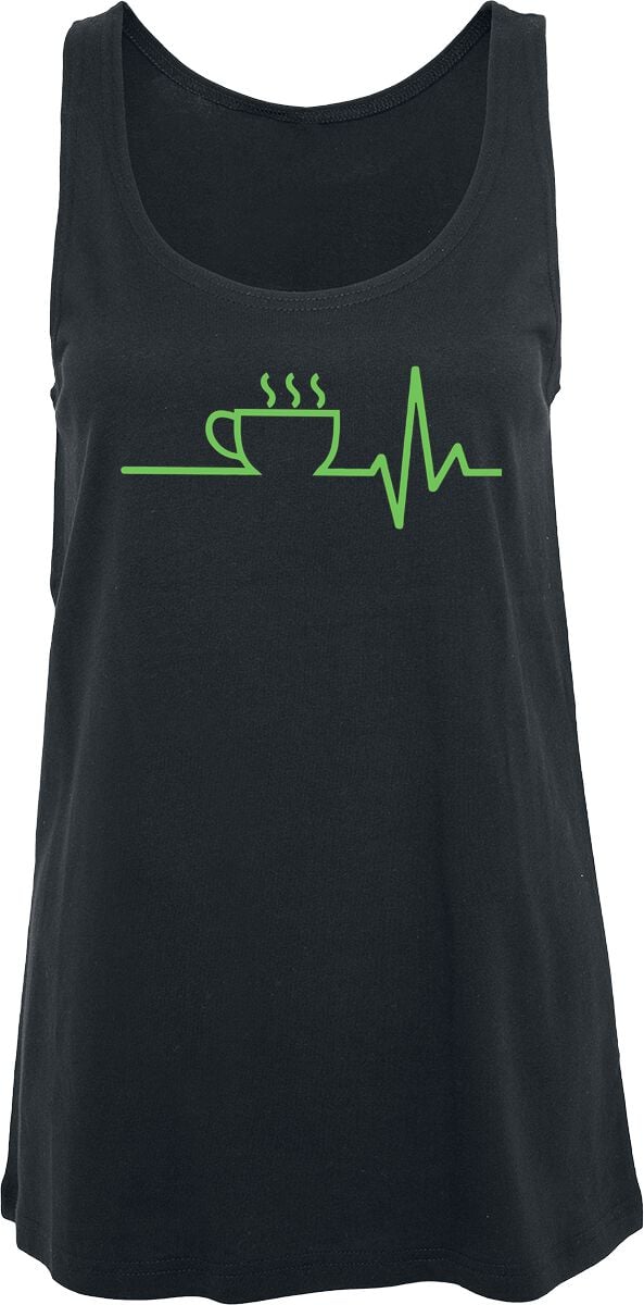 Food Top - Kaffee EKG - S bis 5XL - für Damen - Größe 5XL - schwarz von Food