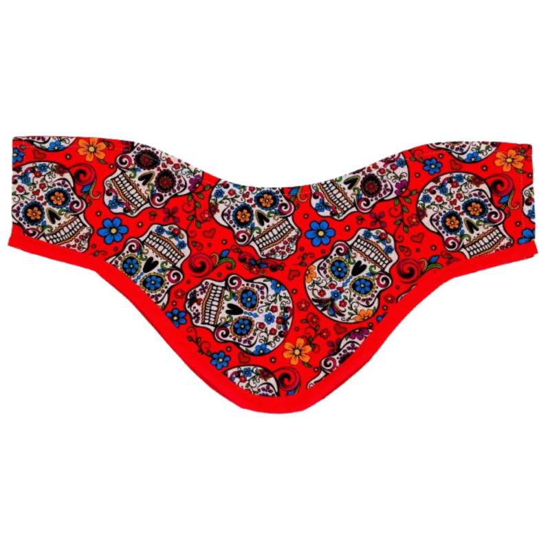 Schilddrüsenschild, Zuckerschädel Auf Rot, Neuheit Baumwollwaschbarer Stoff, Strahlenzubehör, Unisex, Vet Tech, Bleizubehör Schilddrüsenschild, Zuckerschädel Auf Rot, Neuheit Baumwollwaschbarer Stoff, Strahlenzubehör, Unisex, Vet Tech, Bleizubehör von FoodFunScrubHats