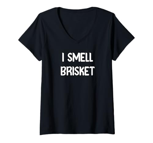 Damen I Smell Brisket Funny Food Lover Design Tees Mugs and Decor T-Shirt mit V-Ausschnitt Damen I Smell Brisket Funny Food Lover Design Tees Mugs and Decor T-Shirt mit V-Ausschnitt von Foodie Vibes Co.