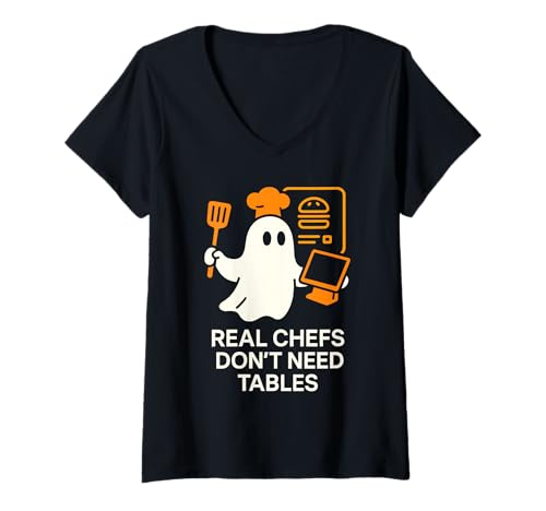 Damen Ghost Kitchen Virtuelles Restaurant Cloud Chef Kitchen Hustle T-Shirt mit V-Ausschnitt Damen Ghost Kitchen Virtuelles Restaurant Cloud Chef Kitchen Hustle T-Shirt mit V-Ausschnitt von Foodpreneur Delivery-Only Online Restaurant