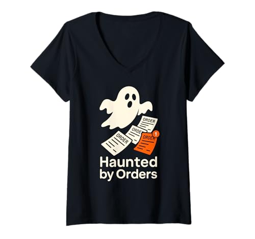 Damen Ghost Kitchen Virtuelles Restaurant Cloud Chef Kitchen Hustle T-Shirt mit V-Ausschnitt Damen Ghost Kitchen Virtuelles Restaurant Cloud Chef Kitchen Hustle T-Shirt mit V-Ausschnitt von Foodpreneur Delivery-Only Online Restaurant
