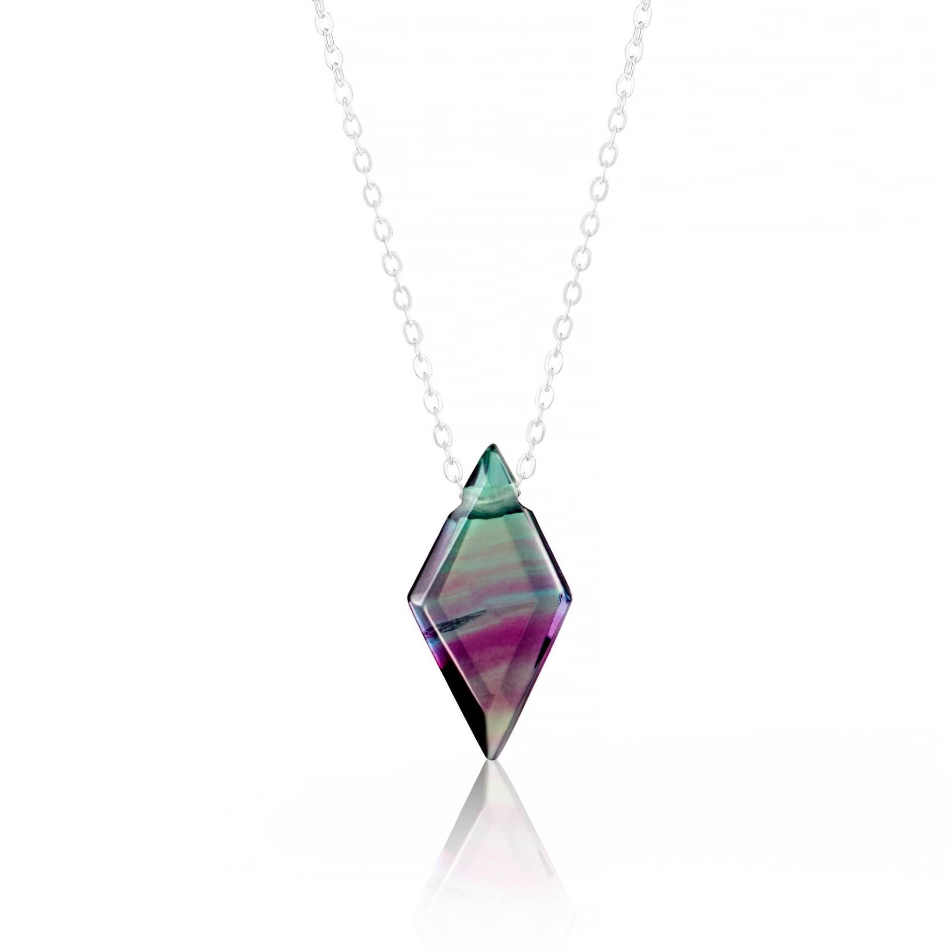 Fluorit Edelstein Anhänger | Handgeschliffener Stein Bedeutungsvolles Geschenk Sterling Silber Kette Fluorit Edelstein Anhänger | Handgeschliffener Stein Bedeutungsvolles Geschenk Sterling Silber Kette von FoolsGoldJewelleryCo