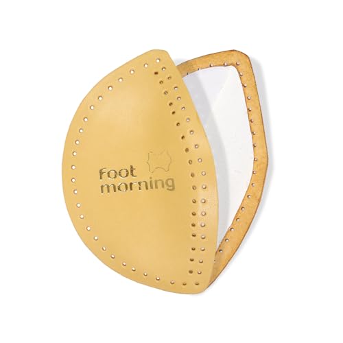 Foot Morning Senkfusskeil - Fußgewölbestütze für Damen und Herren – Orthopädische Keil-Einlegesohle aus Schafsleder & Moosgummi - Selbstklebender profilierter Mittelfußkeil Schuheinlage (38-40 EUR) von Foot Morning