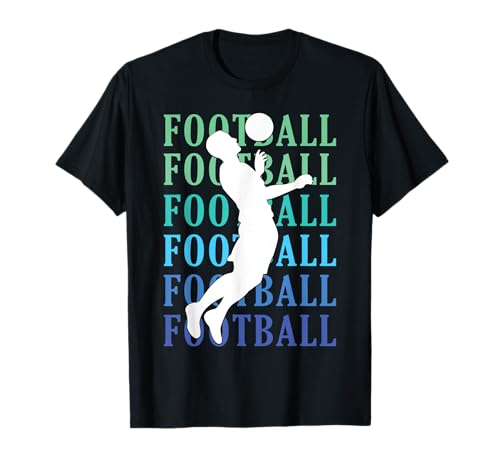Fußball Fußball Fußballspieler Jungen Kinder Retro T-Shirt Fußball Fußball Fußballspieler Jungen Kinder Retro T-Shirt von Foot foot-ball joueur match supporteur fans humour