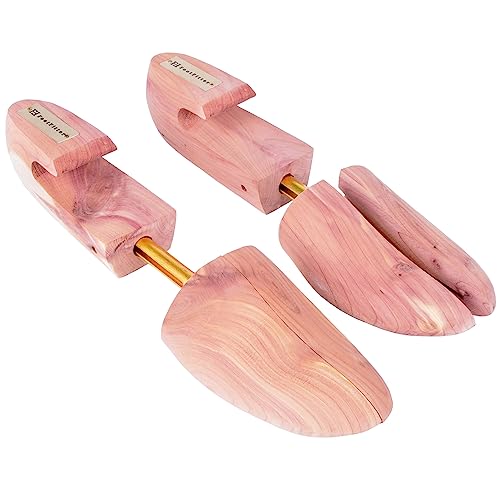 FootFitter Shoe Trees for Men, Best Wide Heel Split Toe Aromatic Cedar Boot Tree, USA Grown Wood - DW29 von FootFitter