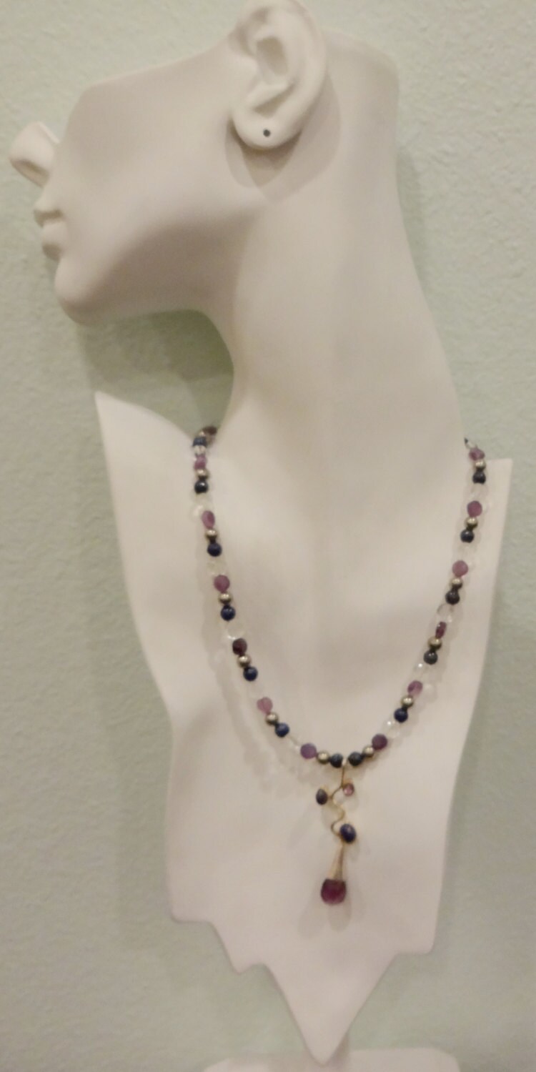 Amethyst Lapis Pyrit Und Quarz Heilung Halskette von FootJewelry