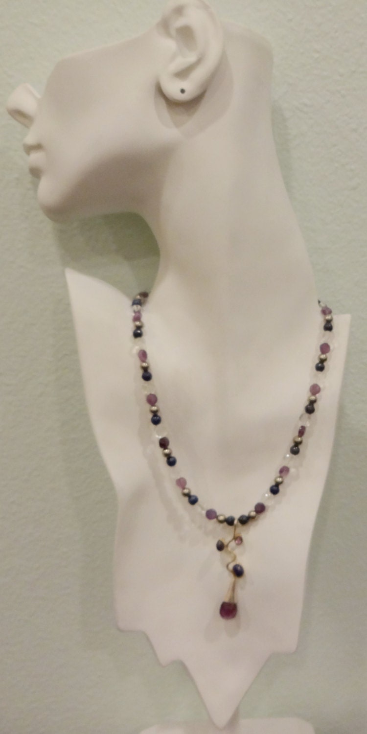 Amethyst Lapis Pyrit Und Quarz Heilung Halskette von FootJewelry