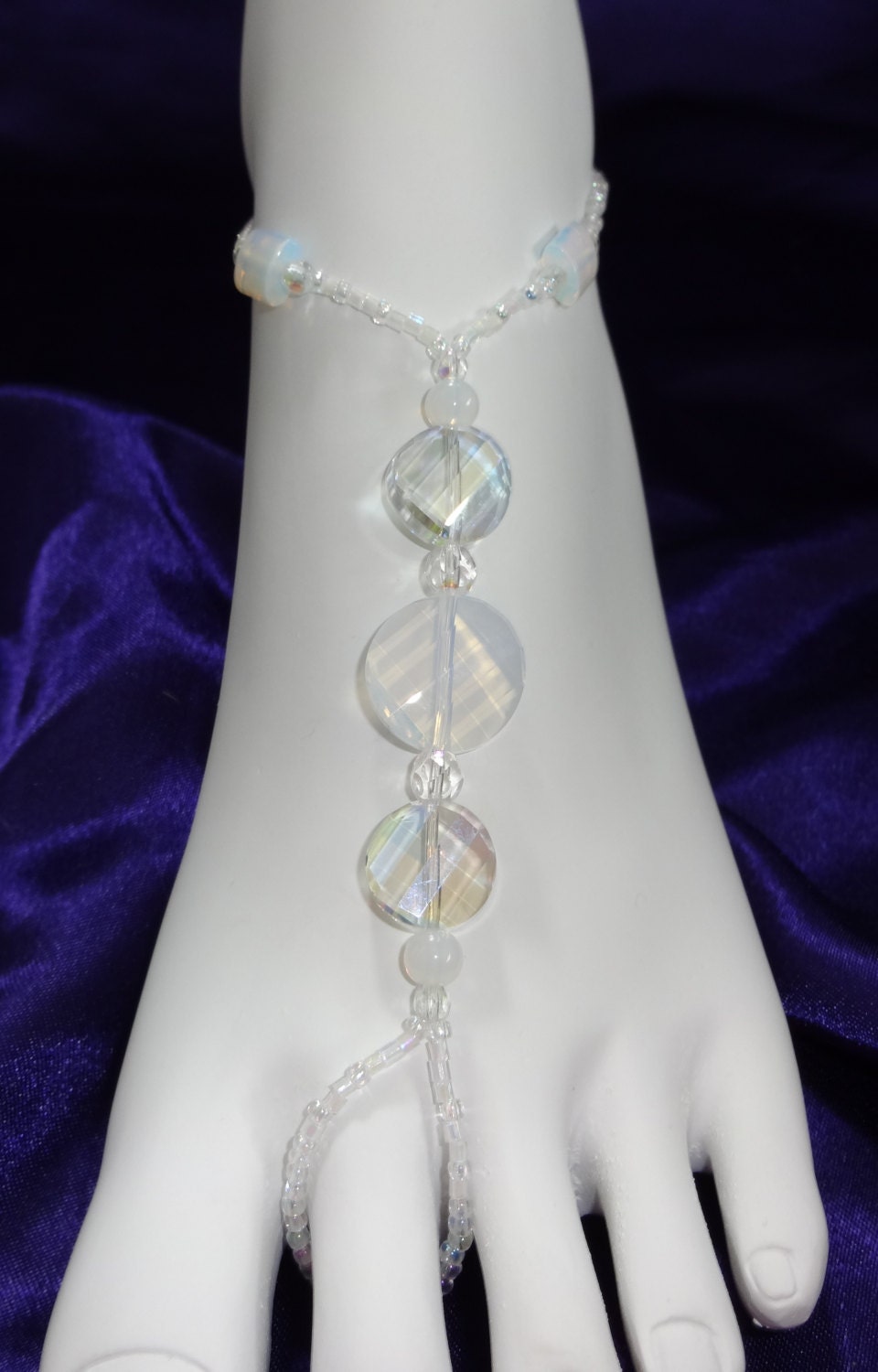 Hochzeit Swarovski Kristall Voll Fuß Schmuck von FootJewelry