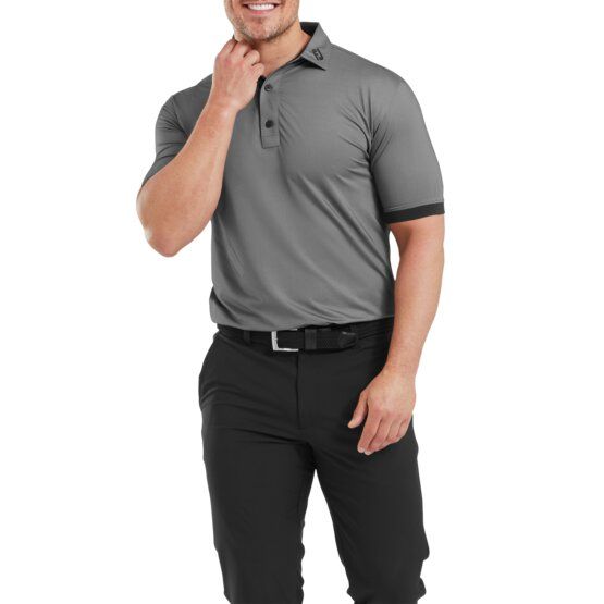 FootJoy Banded Birdseye Halbarm Polo anthrazit von FootJoy