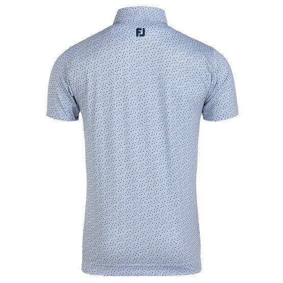 FootJoy Bounce Print Pique Halbarm Polo grau von FootJoy