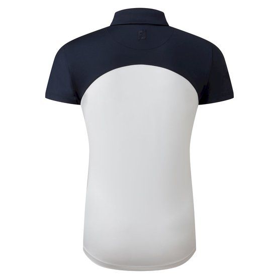 FootJoy Cap Sleeve Colour Block Halbarm Polo weiß von FootJoy