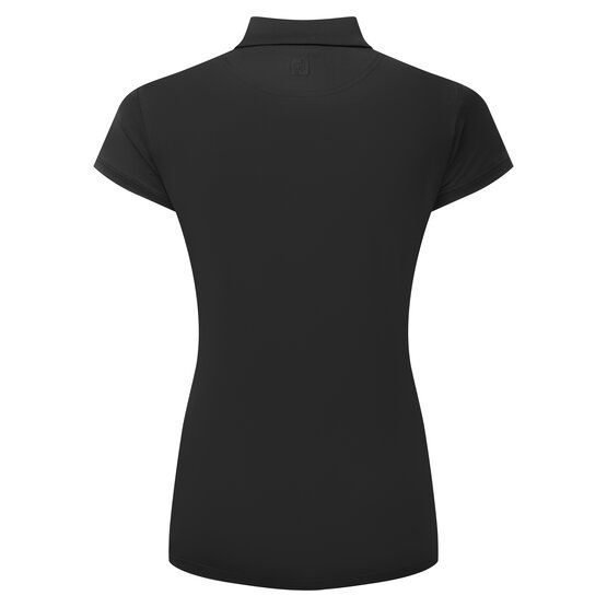 FootJoy Cap Sleeve Lisle Halbarm Polo schwarz von FootJoy