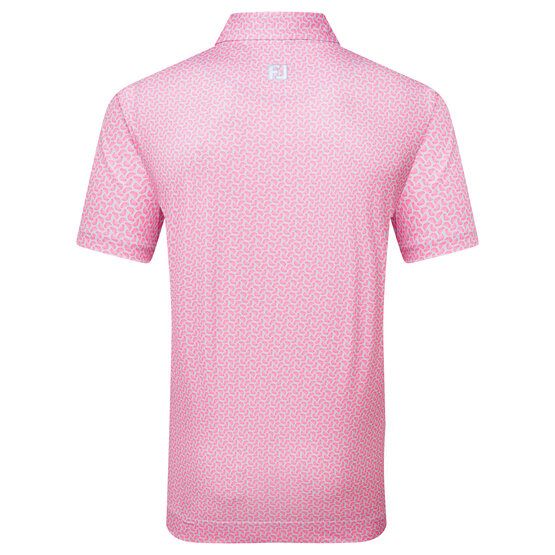 FootJoy Citrus Print Lisle Halbarm Polo pink von FootJoy