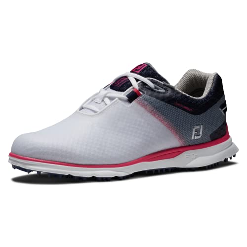 FootJoy Damen Pro|sl Sport Previous Season Style Golfschuh, Weiß/Marineblau/Pink, 40.5 EU von FootJoy