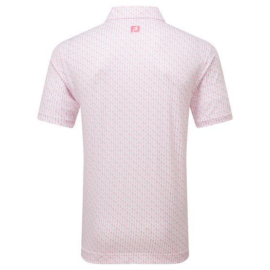 FootJoy Figure Print Lisle Halbarm Polo rosa von FootJoy