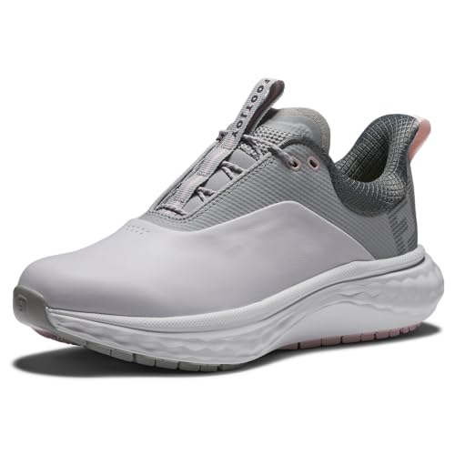 FootJoy Fj Quantum Damen Golfschuh, Weiß, Grau, Rosa, 41.5 EU Weit von FootJoy