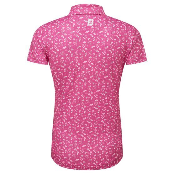 FootJoy Floral Print Halbarm Polo pink von FootJoy