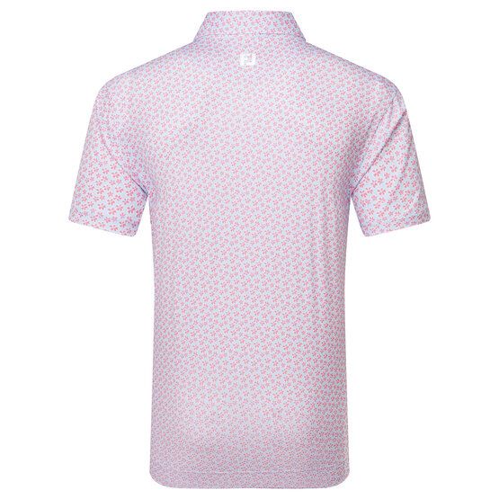 FootJoy Floral Sketch Print Lisle Halbarm Polo pink von FootJoy