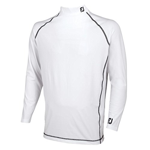 FootJoy Herren FJ PERF Baselayer Mock T-Shirt, Blanco, X-Large von FootJoy