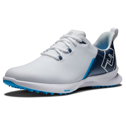 FootJoy Herren Fj Fuel Sport Golfschuh, Weiß Marineblau, 45 EU von FootJoy