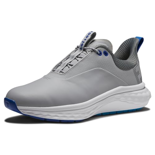 FootJoy Herren Fj Quantum Golfschuh, Grau, Weiß, Blau, 43 EU von FootJoy