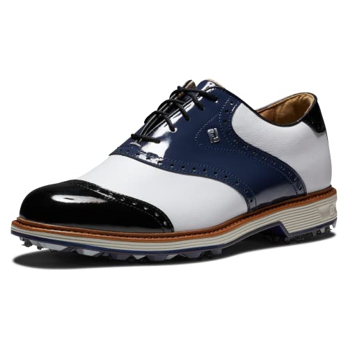 FootJoy Herren Premiere Serie Wilcox Golfschuh, Weiß Marineblau Schwarz, 42.5 EU von FootJoy