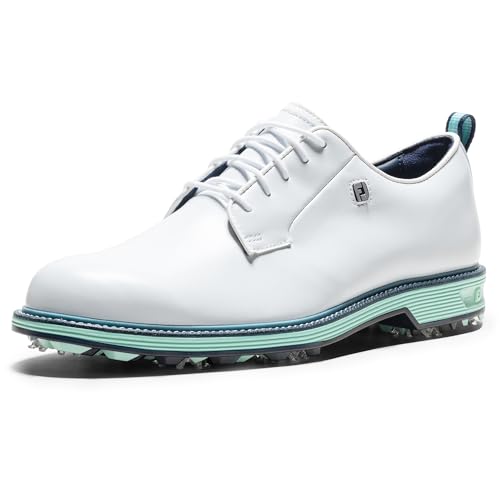 FootJoy Herren Premiere Series Field Golfschuh, Weiß/Aquamarin/Pagaent Blue, 42.5 EU von FootJoy