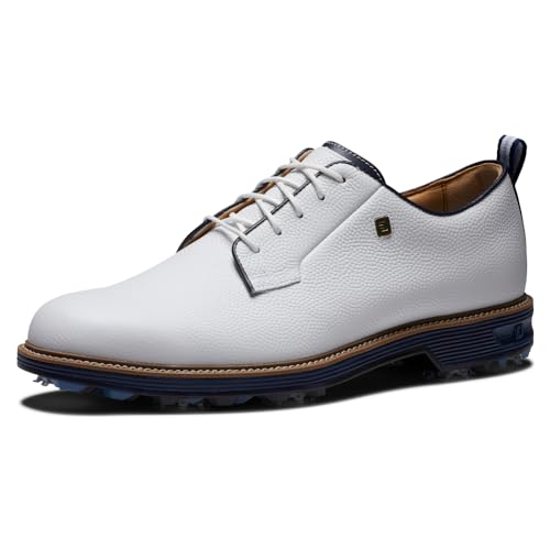 FootJoy Herren Premiere Series Field Golfschuh, Weiß Marineblau, 46.5 EU Weit von FootJoy