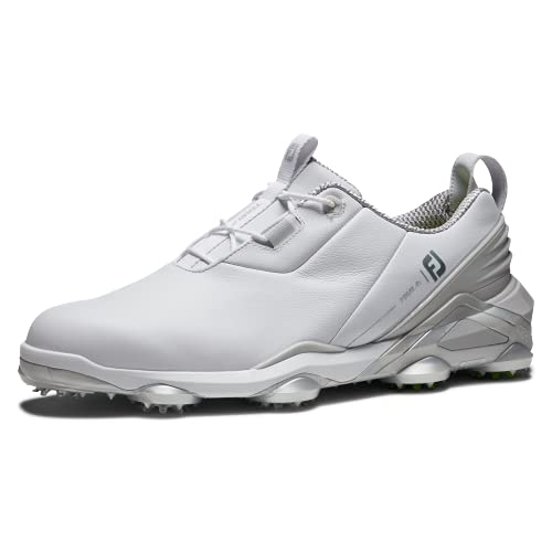 FootJoy Herren Tour Alpha Golfschuh, Weiß, Grau, Limette von FootJoy