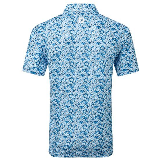 FootJoy Primrose Print Lisle Halbarm Polo hellblau von FootJoy