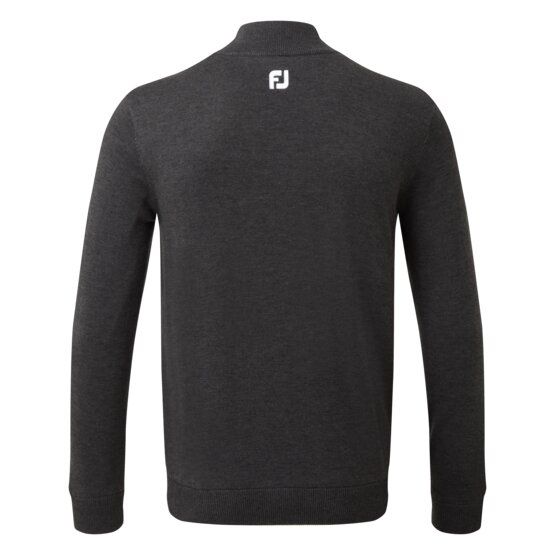 FootJoy WOOLBLND LINED 1/2 ZIP Windstopp Strick dunkelgrau von FootJoy