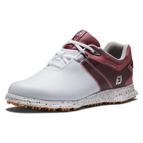 FootJoy Damen Pro|sl Sport Golfschuh, Weiß, Schwarz, Burgunderrot, 38 EU von FootJoy