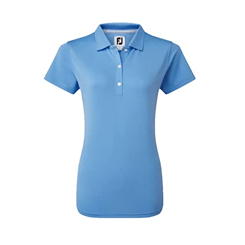 Footjoy Damen Stretch Pique Solid Golfhemd, blau, XX-Large von FootJoy