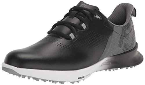 FootJoy Herren Fj Fuel Golfschuh, Schwarz, Anthrazit, Silber, 39.5 EU Weit von FootJoy