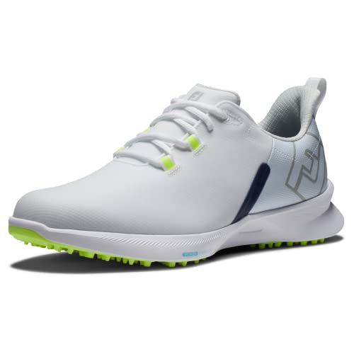 Footjoy Herren Fuel Sport Golfschuh, Weiß, Marineblau, Grün, 45 EU von FootJoy