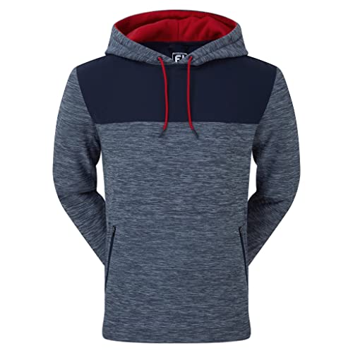 Footjoy Herren Thermal Hoddie Kapuzenpullover, Marine/Rot, Large von FootJoy