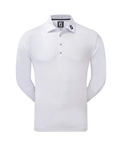 Footjoy Herren Thermolite Long Sleeved Smooth Pique Poloshirt, Weiß (Blanco 96953), XX-Large von FootJoy