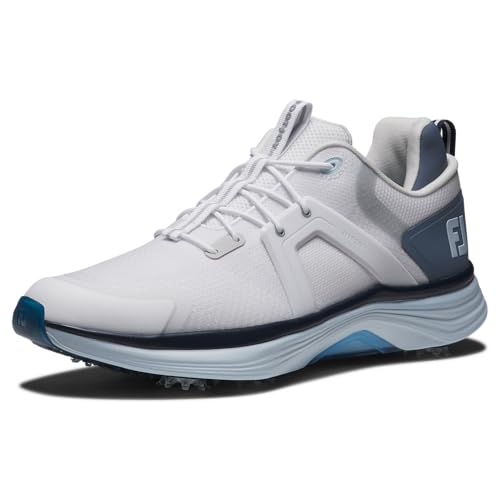 FootJoy Hyperflex Golfschuh für Herren, Weiß/Schiefer/Blau, 42.5 EU von FootJoy