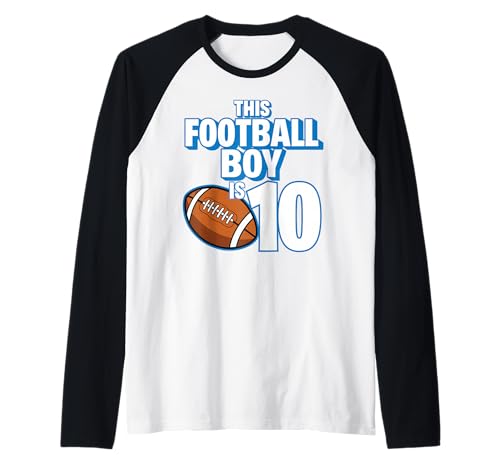 10 Jahre Alter Geburtstag Fußballspieler Kinder Junge 10. Nummer Raglan 10 Jahre Alter Geburtstag Fußballspieler Kinder Junge 10. Nummer Raglan von Football Boy Birthday Tees