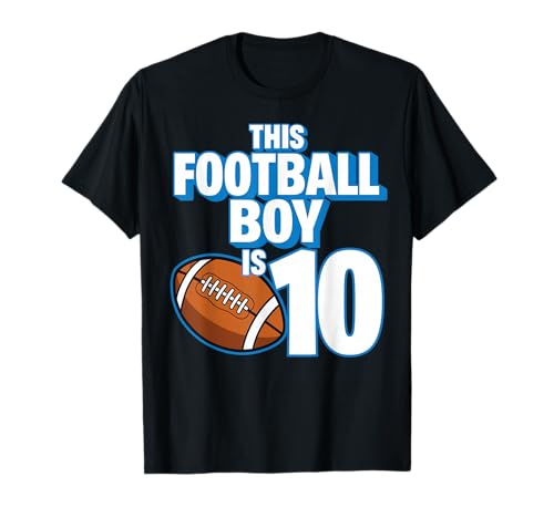 10 Jahre Alter Geburtstag Fußballspieler Kinder Junge 10. Nummer T-Shirt 10 Jahre Alter Geburtstag Fußballspieler Kinder Junge 10. Nummer T-Shirt von Football Boy Birthday Tees