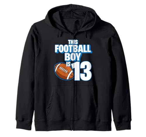 13 Jahre Alter Geburtstag Fußballspieler Kinder Junge 13. Nummer Kapuzenjacke 13 Jahre Alter Geburtstag Fußballspieler Kinder Junge 13. Nummer Kapuzenjacke von Football Boy Birthday Tees