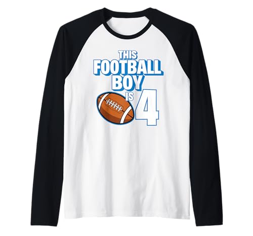 4 Jahre alt Geburtstag Fußballspieler Kinder Junge 8. Nummer Team Raglan 4 Jahre alt Geburtstag Fußballspieler Kinder Junge 8. Nummer Team Raglan von Football Boy Birthday Tees