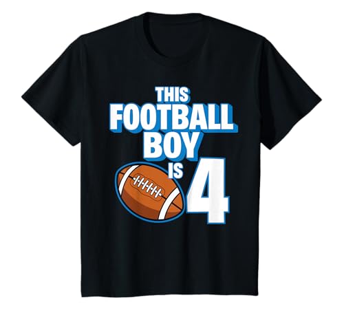 4 Jahre alt Geburtstag Fußballspieler Kinder Junge 8. Nummer Team T-Shirt von Football Boy Birthday Tees