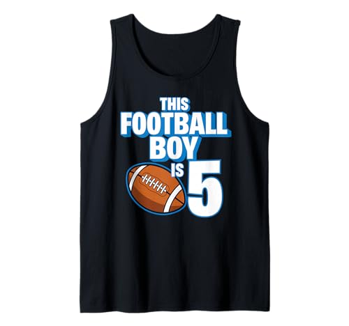5 Jahre alt Geburtstag Fußballspieler Kinder Junge 5. Nummer Team Tank Top 5 Jahre alt Geburtstag Fußballspieler Kinder Junge 5. Nummer Team Tank Top von Football Boy Birthday Tees