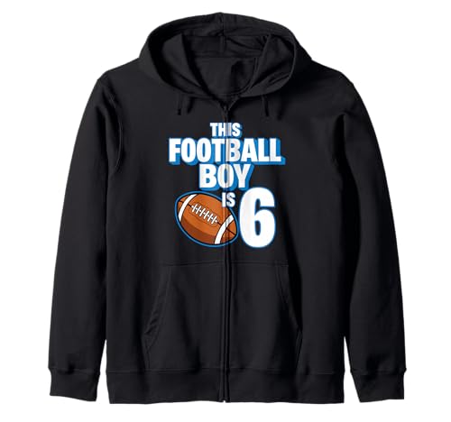6 Jahre Alter Geburtstag Fußballspieler Kinder Junge 6. Nummer Team Kapuzenjacke 6 Jahre Alter Geburtstag Fußballspieler Kinder Junge 6. Nummer Team Kapuzenjacke von Football Boy Birthday Tees