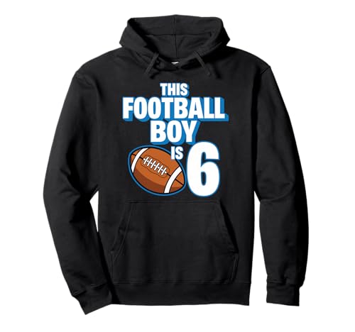 6 Jahre Alter Geburtstag Fußballspieler Kinder Junge 6. Nummer Team Pullover Hoodie 6 Jahre Alter Geburtstag Fußballspieler Kinder Junge 6. Nummer Team Pullover Hoodie von Football Boy Birthday Tees