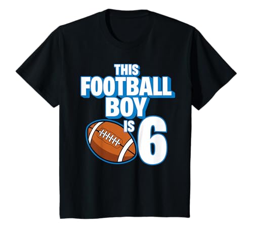 6 Jahre Alter Geburtstag Fußballspieler Kinder Junge 6. Nummer Team T-Shirt 6 Jahre Alter Geburtstag Fußballspieler Kinder Junge 6. Nummer Team T-Shirt von Football Boy Birthday Tees